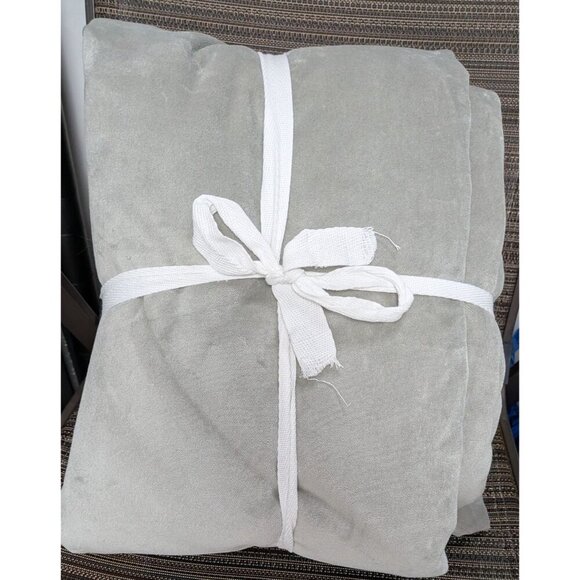 Quince Other - Quince Cotton Velvet Room Darkening Curtain Color Light Grey Size 48x96 -NEW-